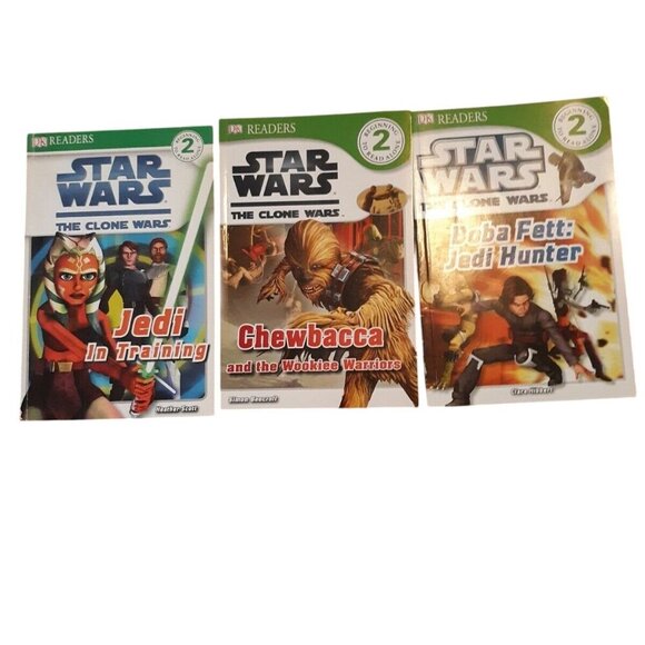 Star Wars The Clone Wars Readers Level 2 Set Of 3 Books Jedi Chewbacca Boba Fett - Picture 6 of 8